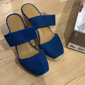 Women's Blue  Mules espadrilles